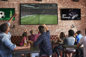 Bar Marketing Werbetreibende Fußball Kunden Digitale Bildschirmwerbung Offline Werbung Fußball Positiv Zielgruppe Targeting
