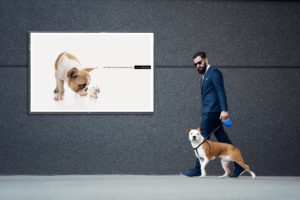 Außenwerbung Kundenloyalität OOH-Werbung Marketingkampagne Business Smart Hund Dog Werbung Out-of-Home