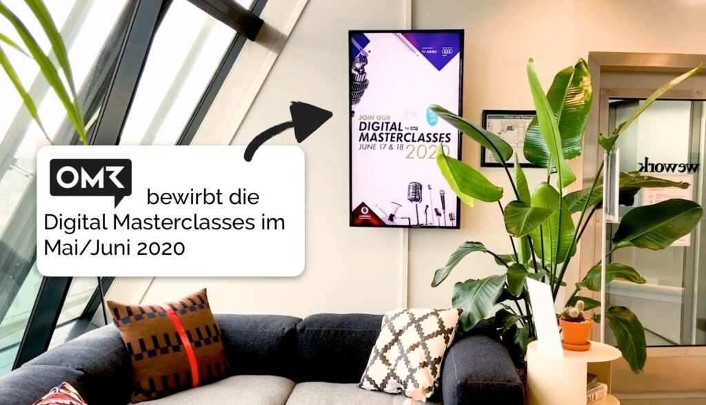 WeWork OMR Werbung Advertisement Marketing Kampagne DOOH ACA Hypetargeting Context Kontext